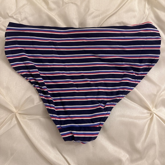 Striped Navy Bikini Bottom - Picture 2 of 2